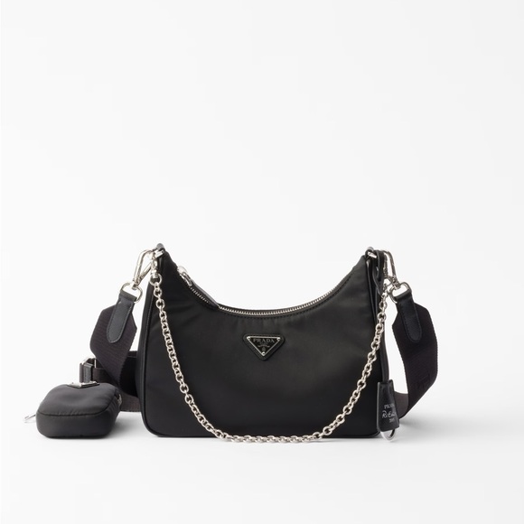 Prada Nylon Re-Edition 2025 Shoulder Bag Black - Like New! - Picture 2 of 12